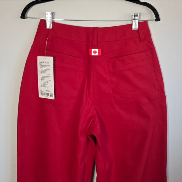 Lululemon Carpenter HR Pant TCA Water Repellent Barrel Leg Pants Red Size 26 - Picture 10 of 14
